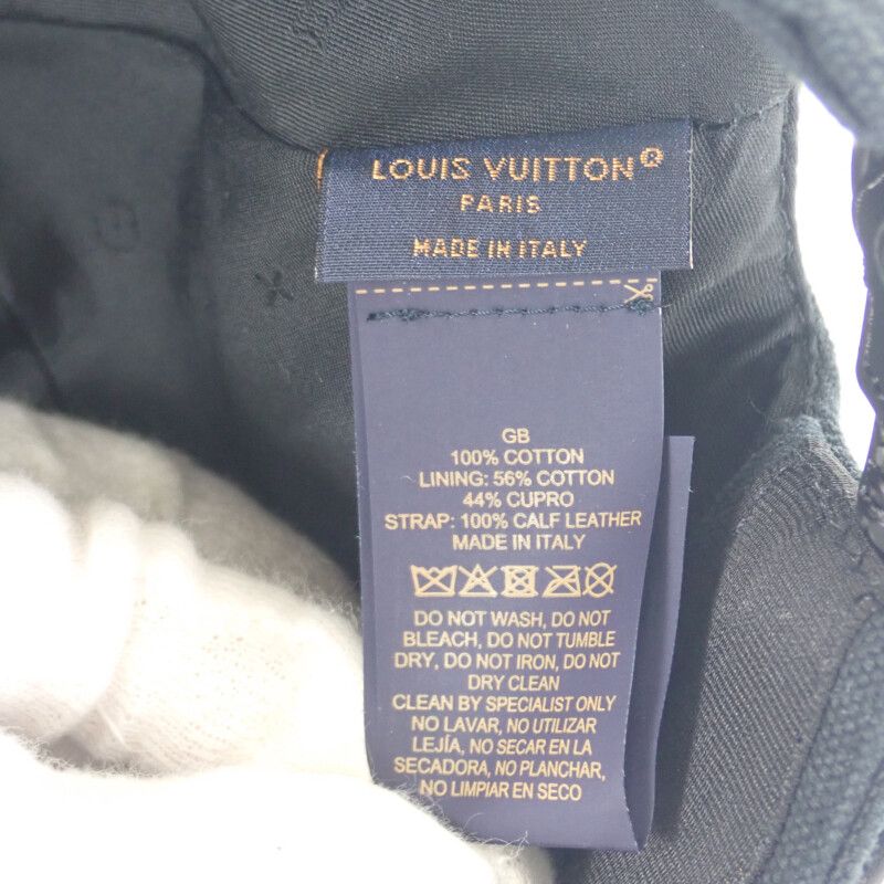Louis Vuitton Aerogram 58 M77124 Cap Cotton Black Men's Women's [grade A