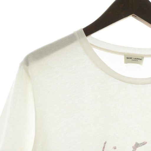 Saint Laurent Paris 18SS T-shirt Cut And Sewn Short Sleeves Crew Neck Logo XS