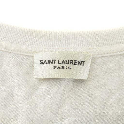 Saint Laurent Paris 18SS T-shirt Cut And Sewn Short Sleeves Crew Neck Logo XS