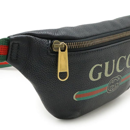 Gucci Printed Small Belt Bag Sherry Line Waist Bag Hip Bag Body Bag Leather