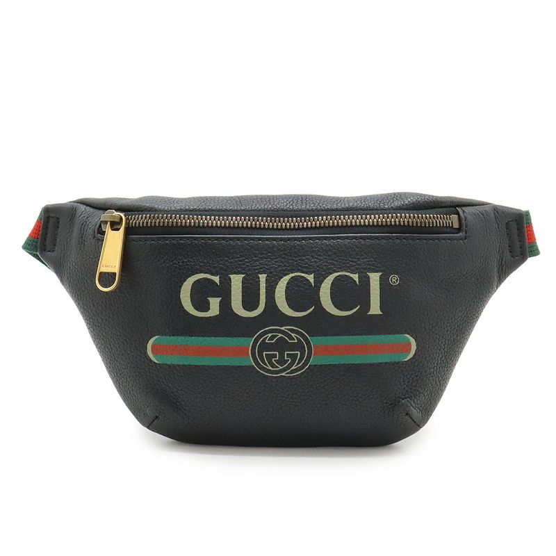 Gucci Printed Small Belt Bag Sherry Line Waist Bag Hip Bag Body Bag Leather