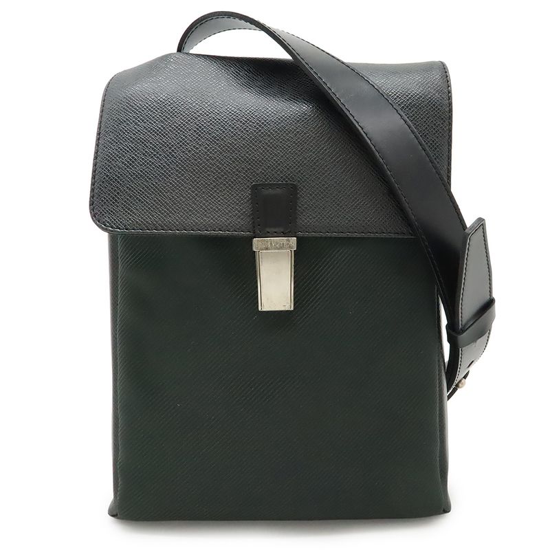 Louis Vuitton Taiga Sarah Tov PM Shoulder Bag Crossbody Canvas Leather Ardoise