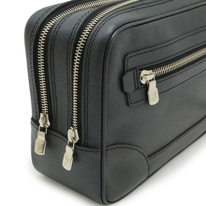 Louis Vuitton Taiga Pavel Second Bag Clutch Bag Leather Ardoise Black Silver
