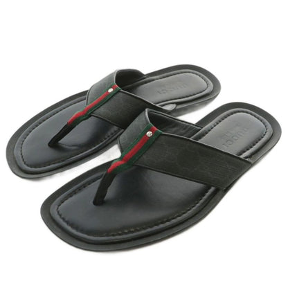 Gucci Flip Flops Thong Leather GG Supreme Sherry Line 6.5 25.5cm (10.04in)