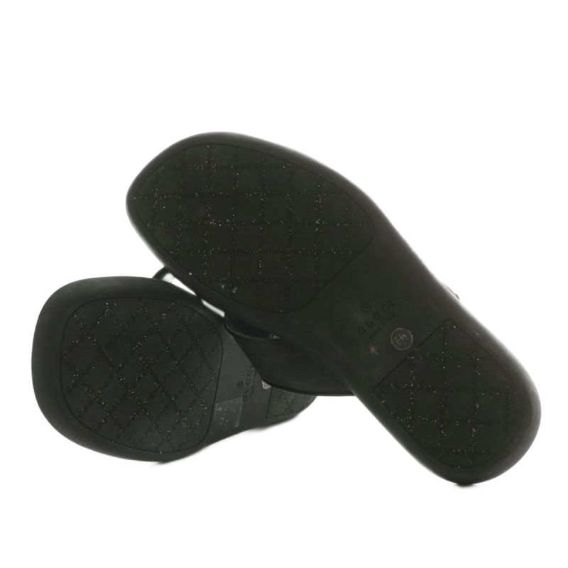 Gucci Flip Flops Thong Leather GG Supreme Sherry Line 6.5 25.5cm (10.04in)