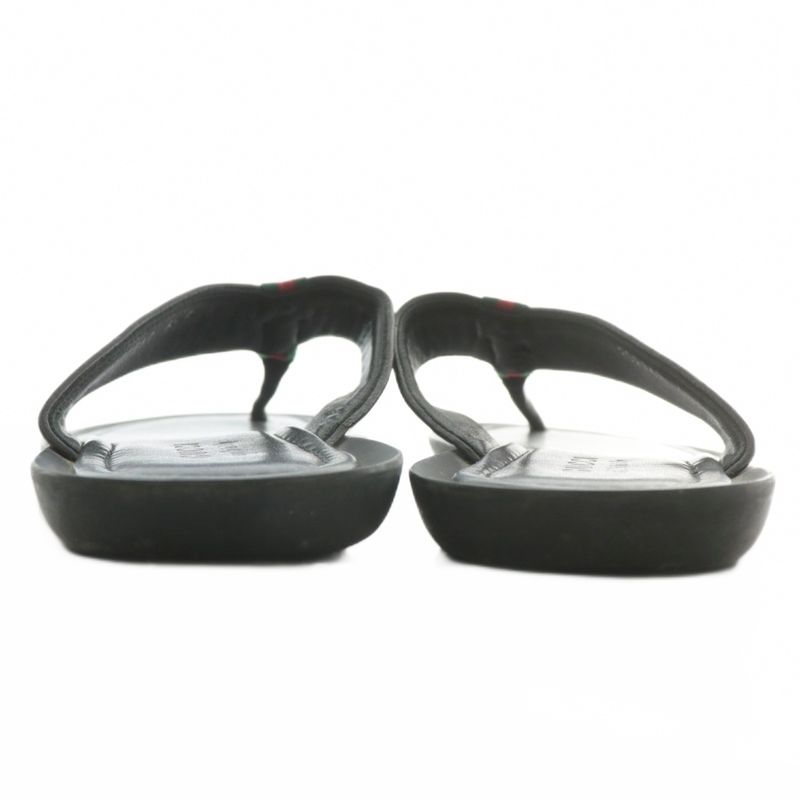 Gucci Flip Flops Thong Leather GG Supreme Sherry Line 6.5 25.5cm (10.04in)