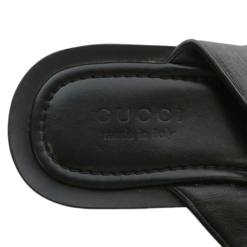Gucci Flip Flops Thong Leather GG Supreme Sherry Line 6.5 25.5cm (10.04in)