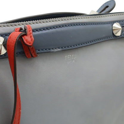 Fendi BY THE WAY By The Way Medium Handbag 2WAY Shoulder Bag Leather Blue Grey