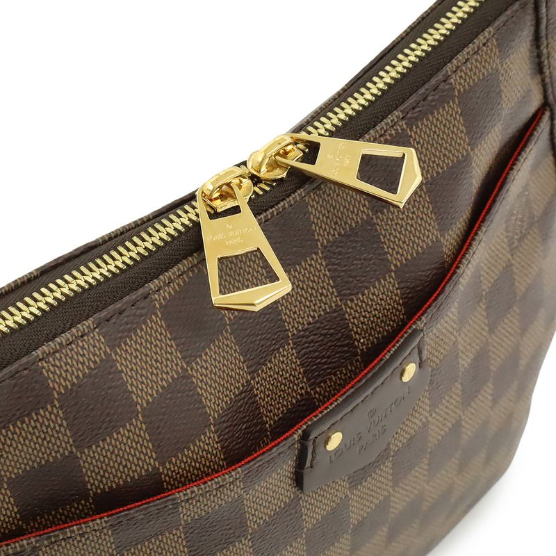 Louis Vuitton Damier South Bank Shoulder Bag Crossbody Fringe Tassel Charm