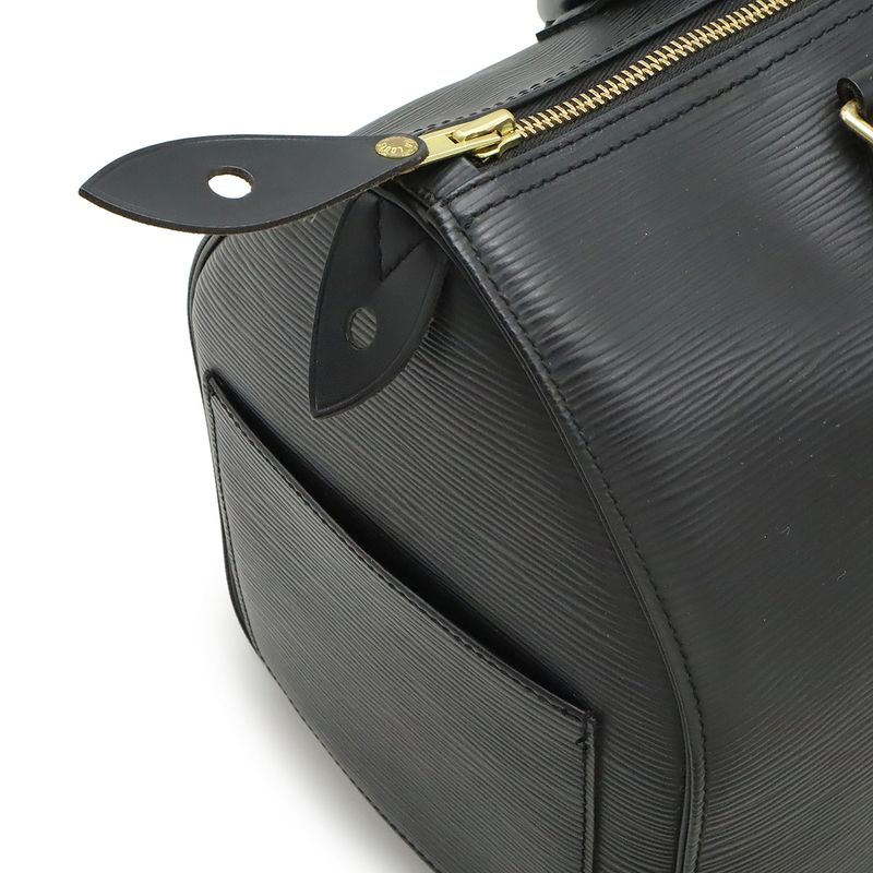 Louis Vuitton Epi Speedy 30 Handbag Mini Boston Bag Leather Noir Black Gold
