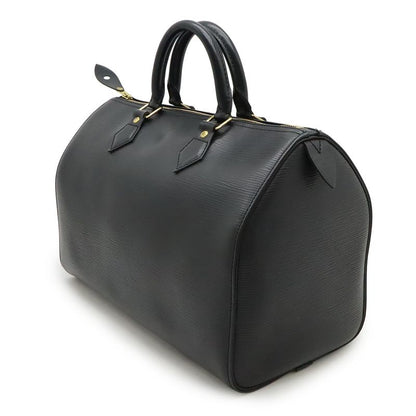 Louis Vuitton Epi Speedy 30 Handbag Mini Boston Bag Leather Noir Black Gold