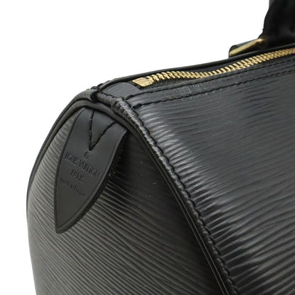 Louis Vuitton Epi Speedy 30 Handbag Mini Boston Bag Leather Noir Black Gold