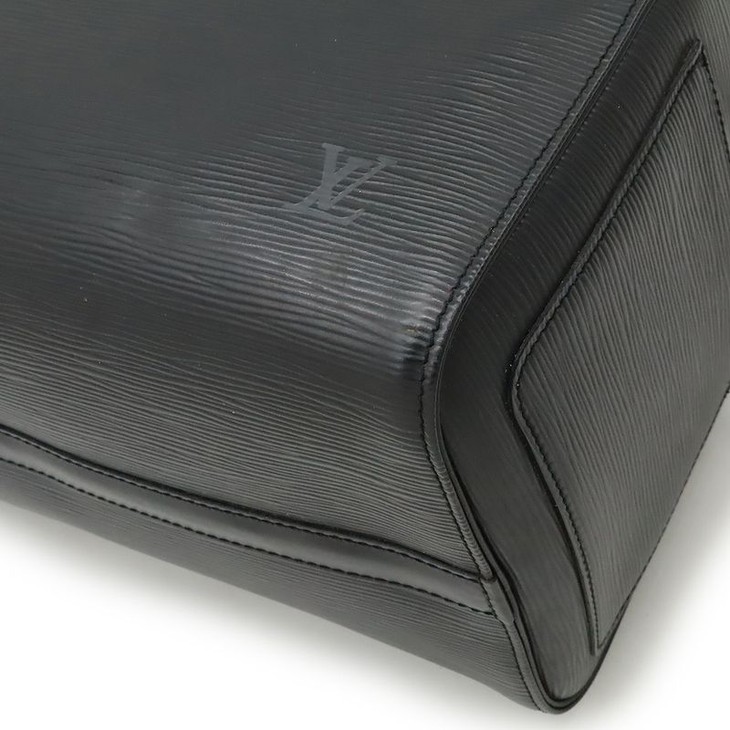 Louis Vuitton Epi Speedy 30 Handbag Mini Boston Bag Leather Noir Black Gold