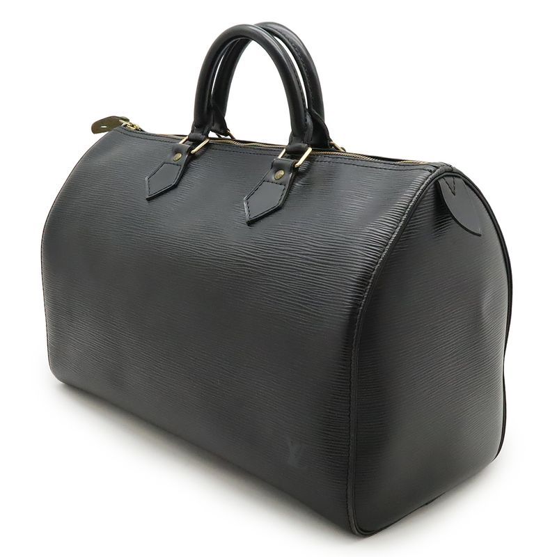 Louis Vuitton Epi Speedy 35 Handbag Boston Bag Leather Noir Black M42992
