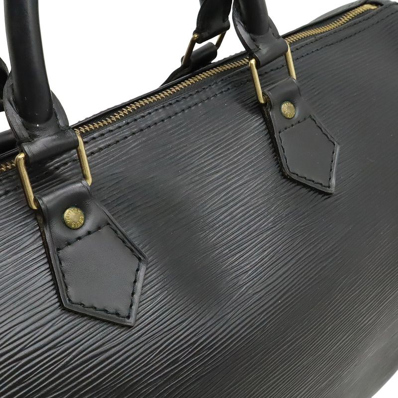 Louis Vuitton Epi Speedy 35 Handbag Boston Bag Leather Noir Black M42992