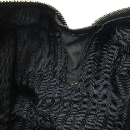 Prada Logo Jacquard Triangle Logo Second Bag Clutch Bag Multi Pouch Nylon NERO
