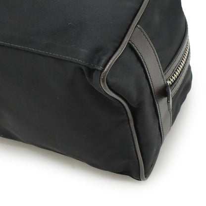 Prada Logo Jacquard Triangle Logo Second Bag Clutch Bag Multi Pouch Nylon NERO