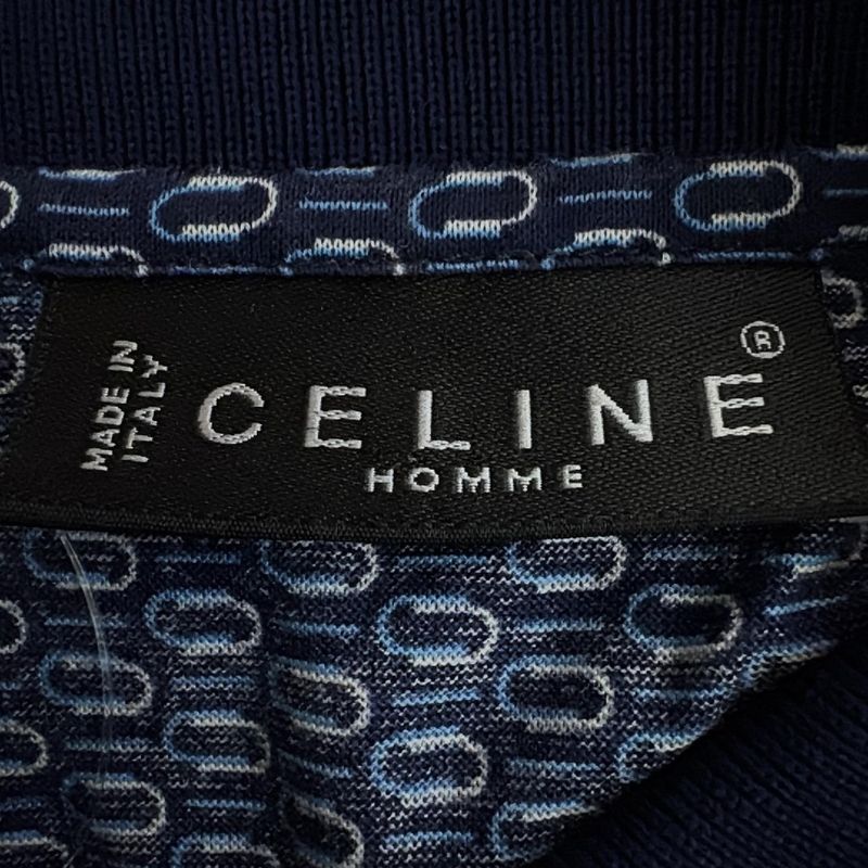 Celine Short Sleeve Polo Shirt Size M Men's - Blue Navy And White Homme