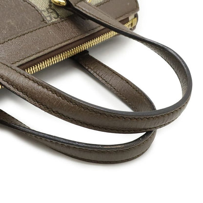 Gucci Ophidia GG Small Tote Handbag 2WAY Shoulder Bag PVC Leather Beige Mocha