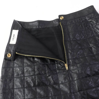 Celine 2h251978e Horse Carriage With Hardware Quilted Leather Miniskirt With