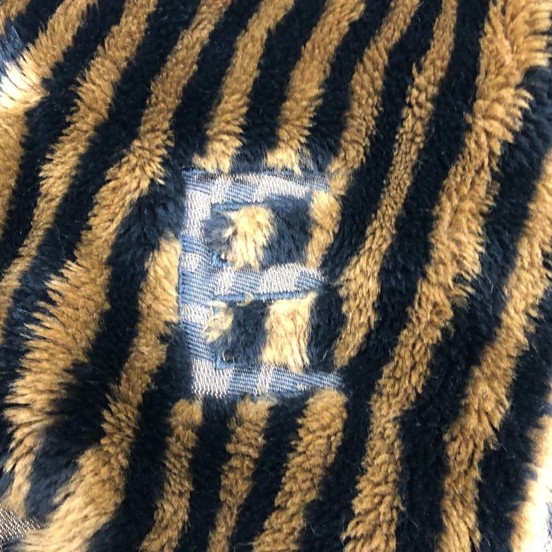 Fendi Long Coat Zucca Pecan Acrylic Brown