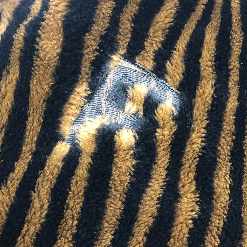 Fendi Long Coat Zucca Pecan Acrylic Brown