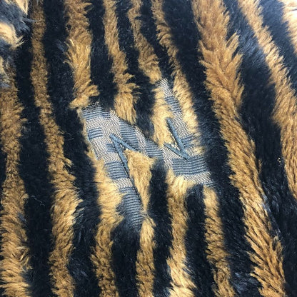 Fendi Long Coat Zucca Pecan Acrylic Brown