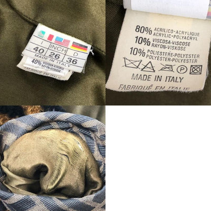 Fendi Long Coat Zucca Pecan Acrylic Brown