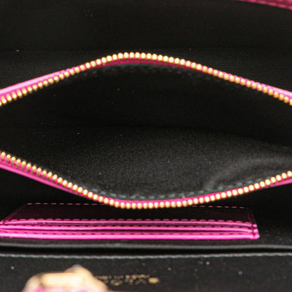Bulgari Serpenti Forever Chain Shoulder Bag Shocking Pink Enamel Leather Women