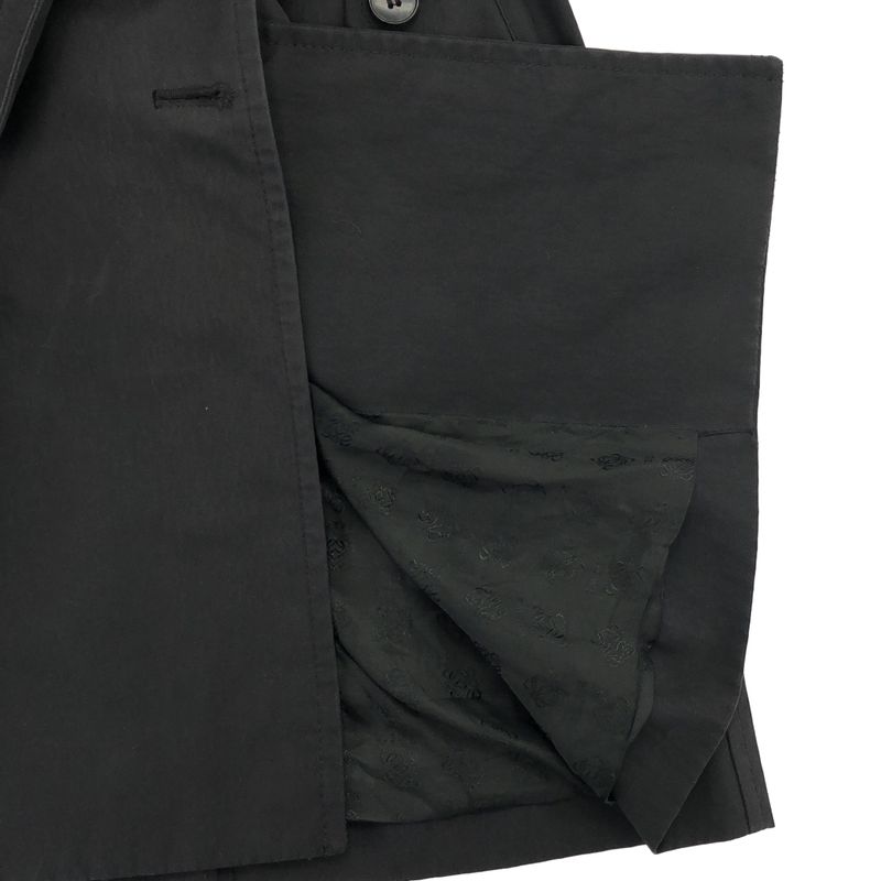 Loewe Vintage Anagram Lined Trench Coat Black 38