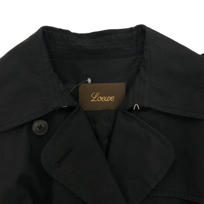 Loewe Vintage Anagram Lined Trench Coat Black 38