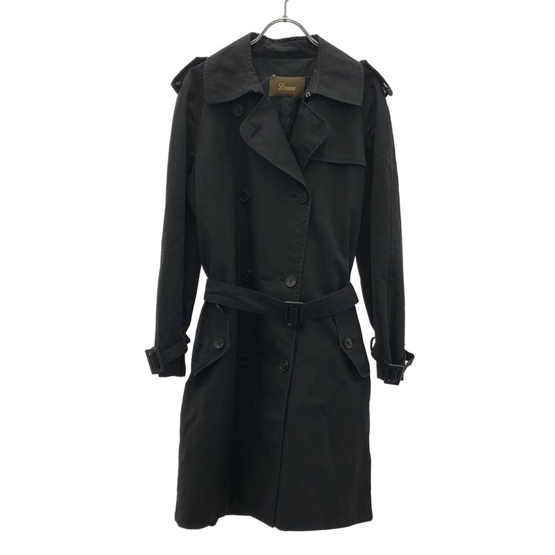 Loewe Vintage Anagram Lined Trench Coat Black 38