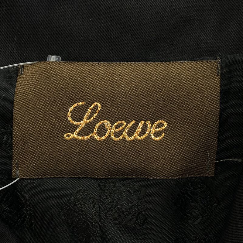 Loewe Vintage Anagram Lined Trench Coat Black 38