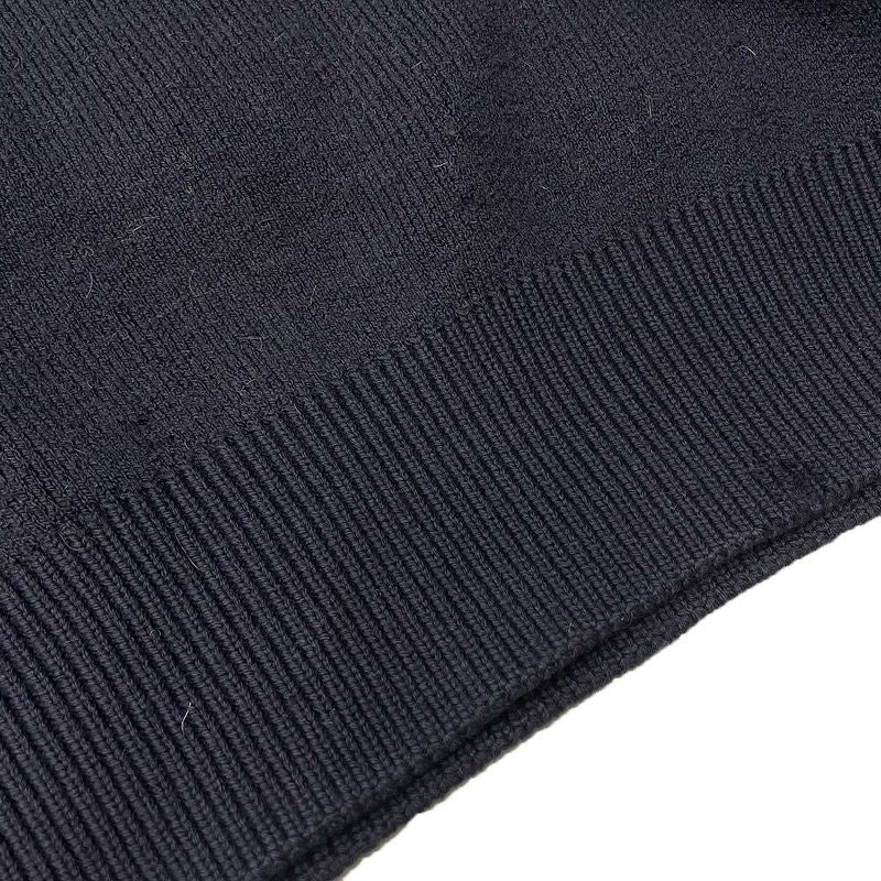 Hermes 1980's Alpaca Wool Knit Sweater Navy M