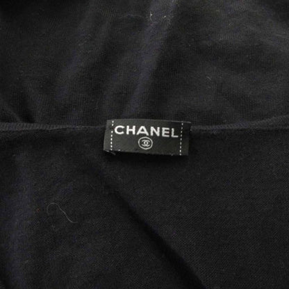 Chanel Vintage Sleeveless Cut And Sewn Jacquard Signature Knit Black - MNK2
