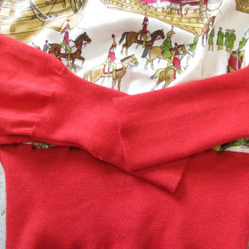 Hermes Twill Raine Marine Et Cavalerie Sea And Cavalry Knit Sweater Long