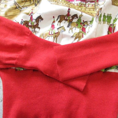 Hermes Twill Raine Marine Et Cavalerie Sea And Cavalry Knit Sweater Long