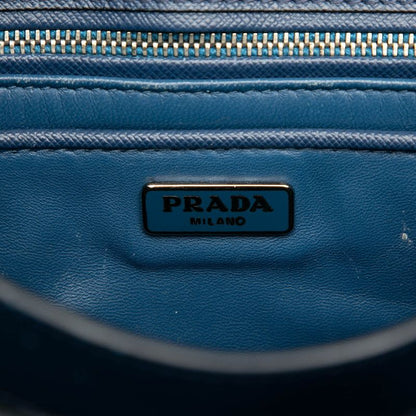 Prada Handbag Shoulder Bag 2WAY B2485c Blue Saffiano Leather Women Prada