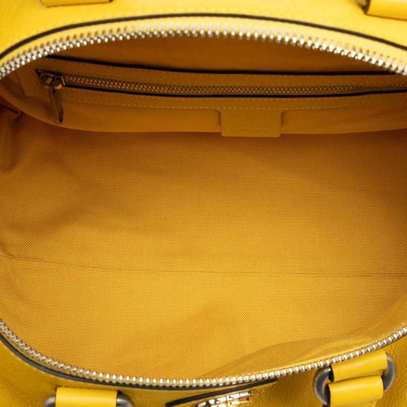 Gucci Interlocking G Boston Bag Shoulder Bag Duffel Bag 3WAY 587866 Yellow