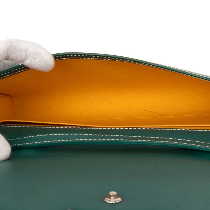 Goyard Monte Carlo PM Clutch Bag Shoulder Bag Green PVC Leather Ladies Goyard