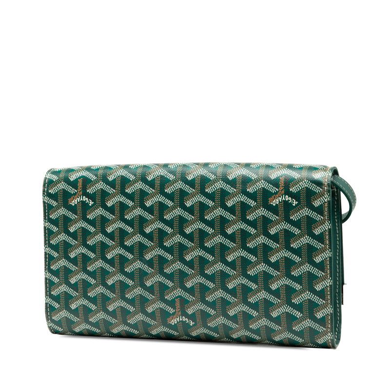 Goyard Monte Carlo PM Clutch Bag Shoulder Bag Green PVC Leather Ladies Goyard
