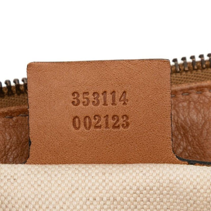 Gucci GG Canvas Sherry Line Handbag Shoulder Bag 2WAY 353114 Beige Brown Canvas