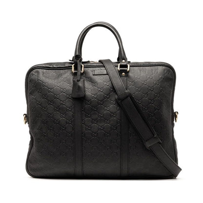 Guccissima Business Bag Shoulder Bag 2WAY 208463 Black Leather Men's Gucci