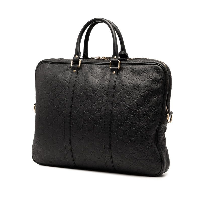 Guccissima Business Bag Shoulder Bag 2WAY 208463 Black Leather Men's Gucci
