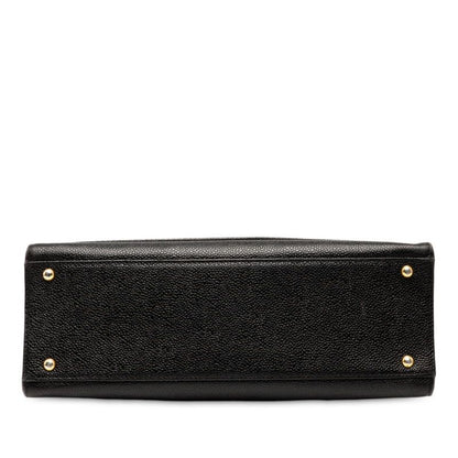 Chanel Coco Mark Chain Shoulder Bag Black Caviar Skin Women's Chanel