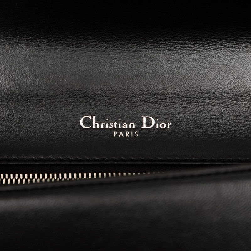 Diorama Chain Shoulder Bag Black Leather Women's Dior