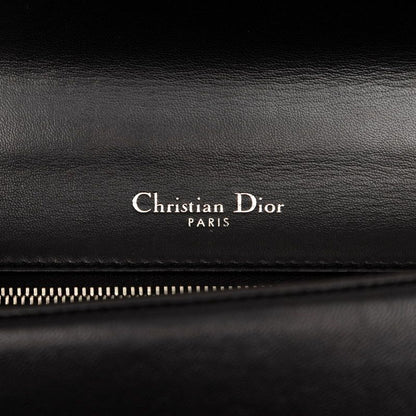 Diorama Chain Shoulder Bag Black Leather Women's Dior