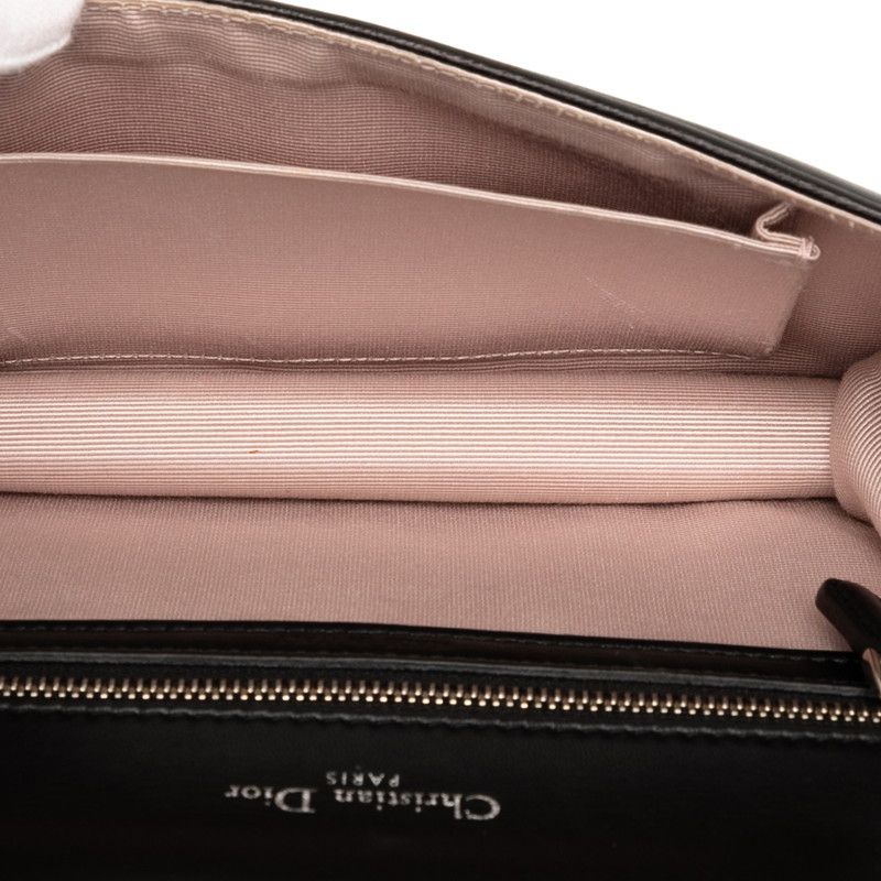 Diorama Chain Shoulder Bag Black Leather Women's Dior