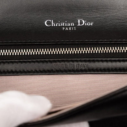 Diorama Chain Shoulder Bag Black Leather Women's Dior