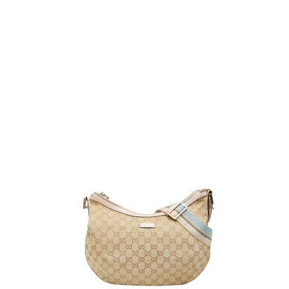 Gucci GG Campus Sherry Line Crossbody Shoulder Bag 181092 Beige Pink Canvas